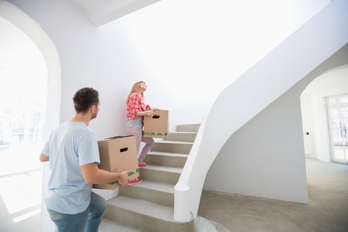 Organized packing materials and labeled boxes for Kentishtown moves